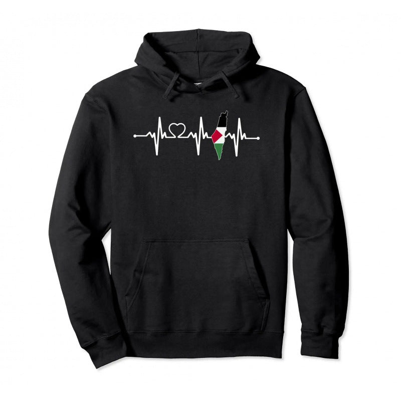 Cotton Palestine Pullover Hoodie Warm Hoodie Fashion Hip Hop Street Wear Pullover Men Women Casual Sweatshirt